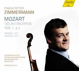 F P ツィンマーマン2度目のモーツァルトのヴァイオリン協奏曲全曲録音始動 第1番 第3番 第4番 他 Tower Records Online
