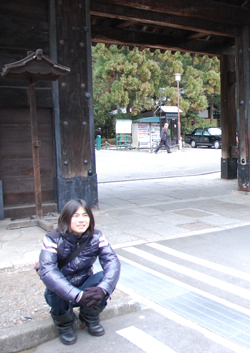 レコーディングの合間に、お寺に行ったマ社長